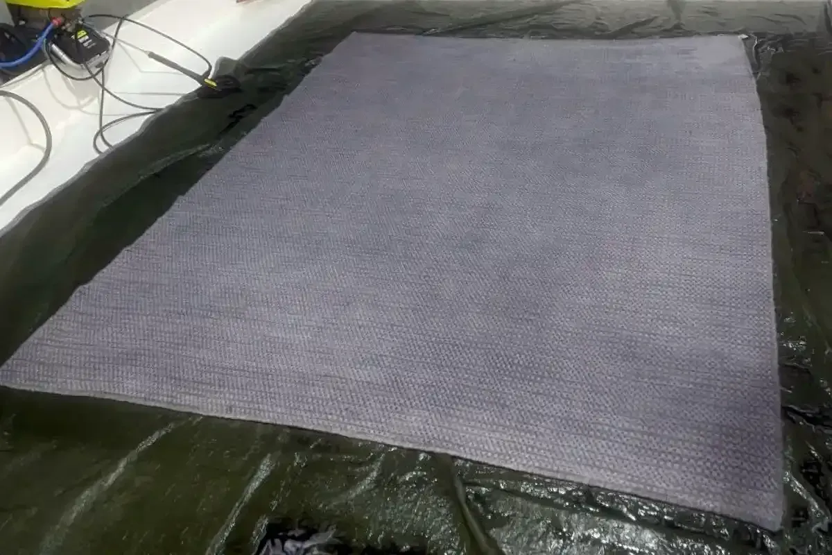 A rug after being professionally dyed by Advanced Floor care, Bendigo.