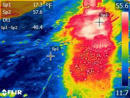 a thermal image with a temperature of 17.3 degrees fahrenheit .