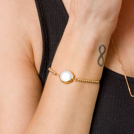 Pulsera de plata 925 con baño de oro 18k