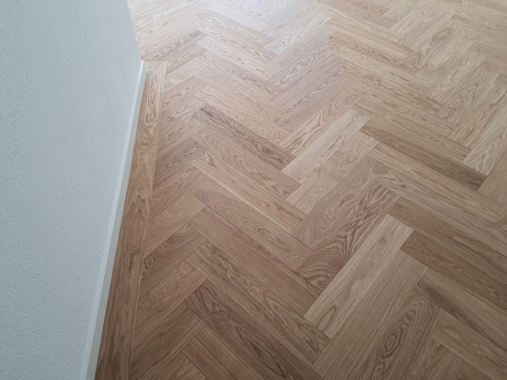Chantier pose de parquet terminé