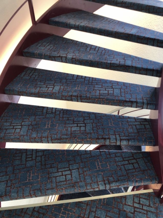 Escalier revêtement textile