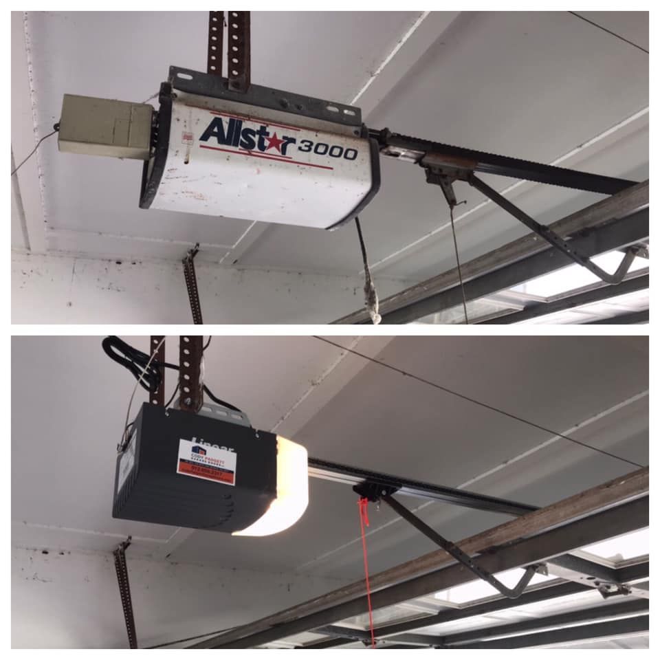 Two pictures of an allstar 3000 garage door opener