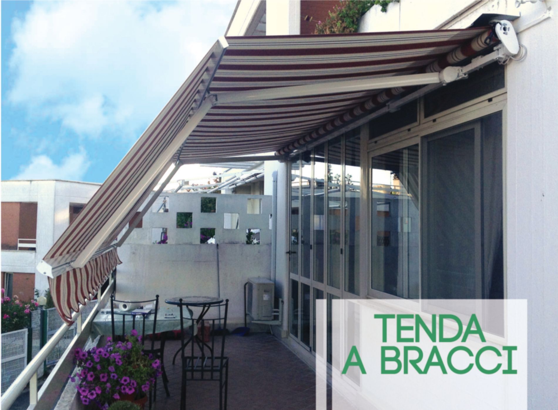tenda da sole a bracci