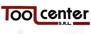 El logotipo de Toolcenter SRL presenta el nombre de la empresa en texto negro con una T roja estilizada y subrayado.