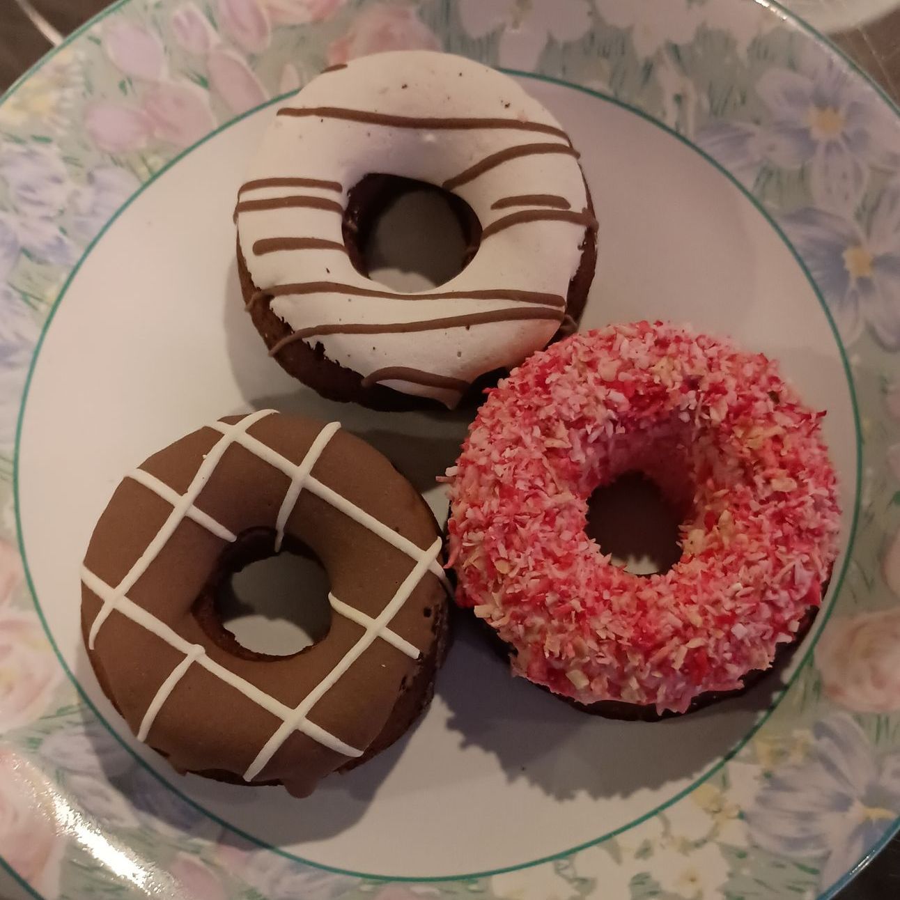 Decorated dog-safe donuts from the bakery at Smokey's Doggy Cafe in Keyport New Jersey.