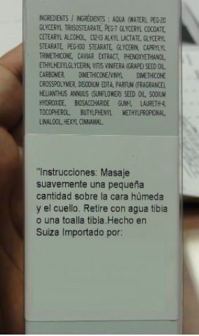 Cream, Instructions, Labeling