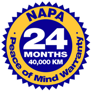 NAPA 24 Months / 40,000 km Peace of Mind Warranty | Sylvan Lake AUTOPRO Inc