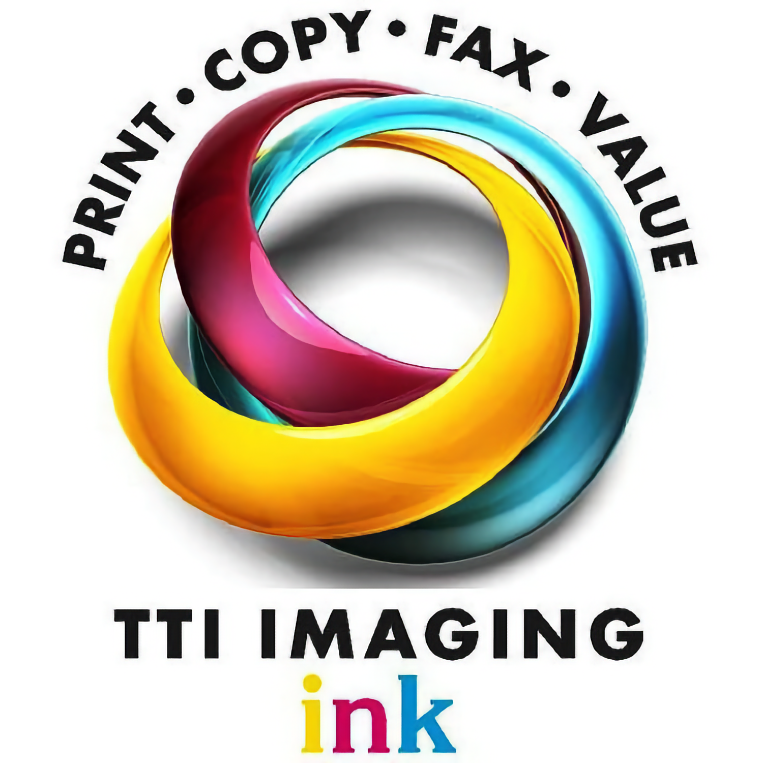 A logo for tti imaging ink that says print copy fax value