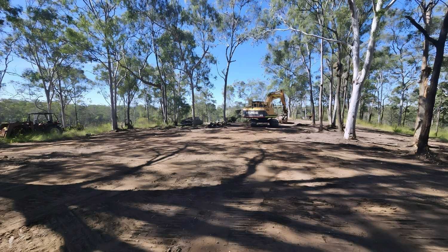 Clearing in a Forest With an Excavator and Trees — NPX Solutions In Rockhampton City, QLD
