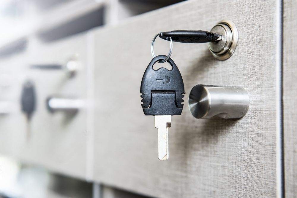 Key with private mailbox at the condo.