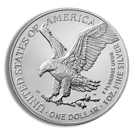 A silver coin from the united states of america
