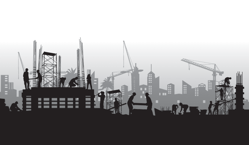 A Group Of Construction Workers Are Working On A Building Under Construction — River2Coast Concreting in Boambee, NSW