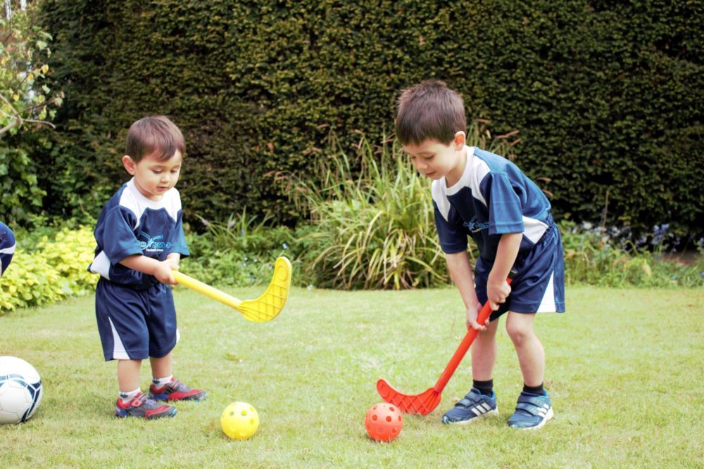 Early Development - Teaching hockey.