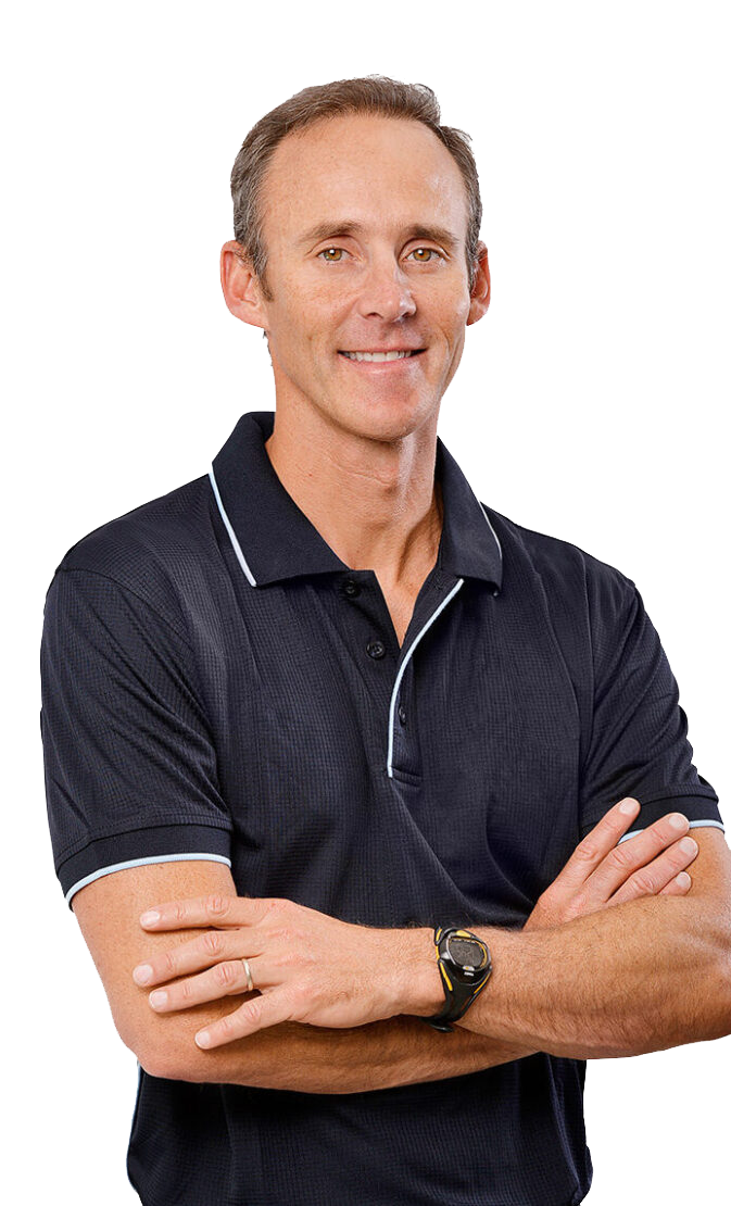 Man with crossed arms, smiling, wearing a dark blue polo shirt — HealthPoint Mingara In Tumbi Umbi, NSW