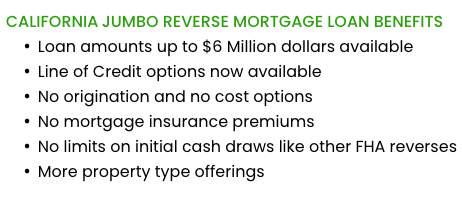 can I refinance a jumbo reverse mortgage in California