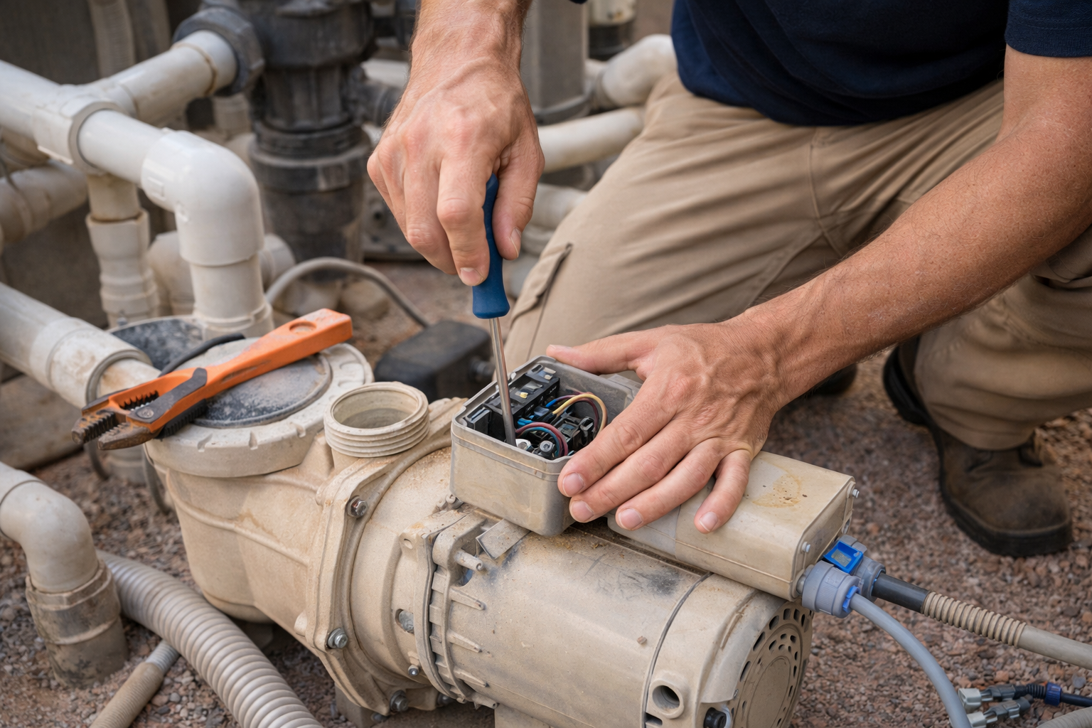 A wooden fence is sitting in the middle of a grassy field.