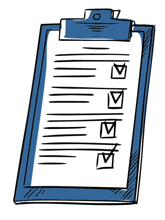 Person filling out paperwork