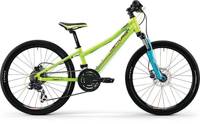 ein grünes und blaues fahrrad mit dem schriftzug centurion