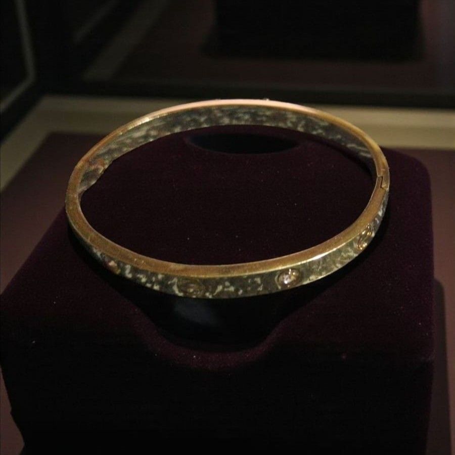 Esclava Acero Dorado LPU03