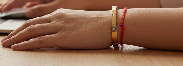 Esclava Acero Dorado LPU03