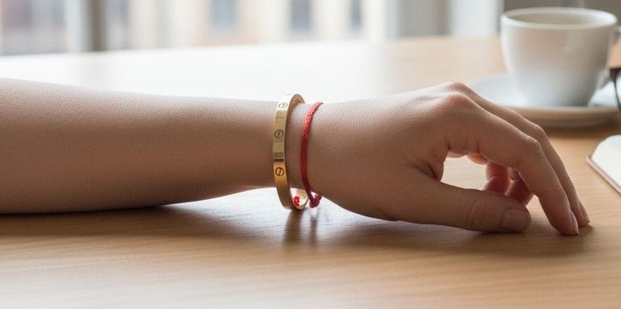 Esclava Acero Dorado LPU07