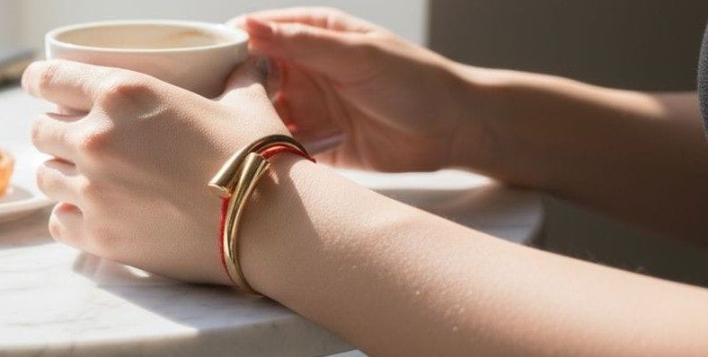 Esclava Acero Dorado LPU32