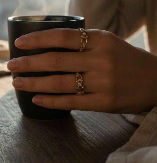 Anillo Acero Dorado NA1669