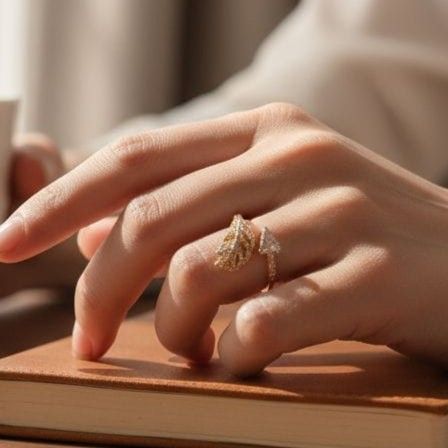 Anillo Acero Dorado NA1701