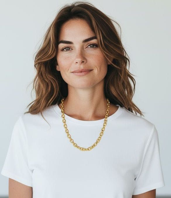 Cadena Acero Dorado NC1605