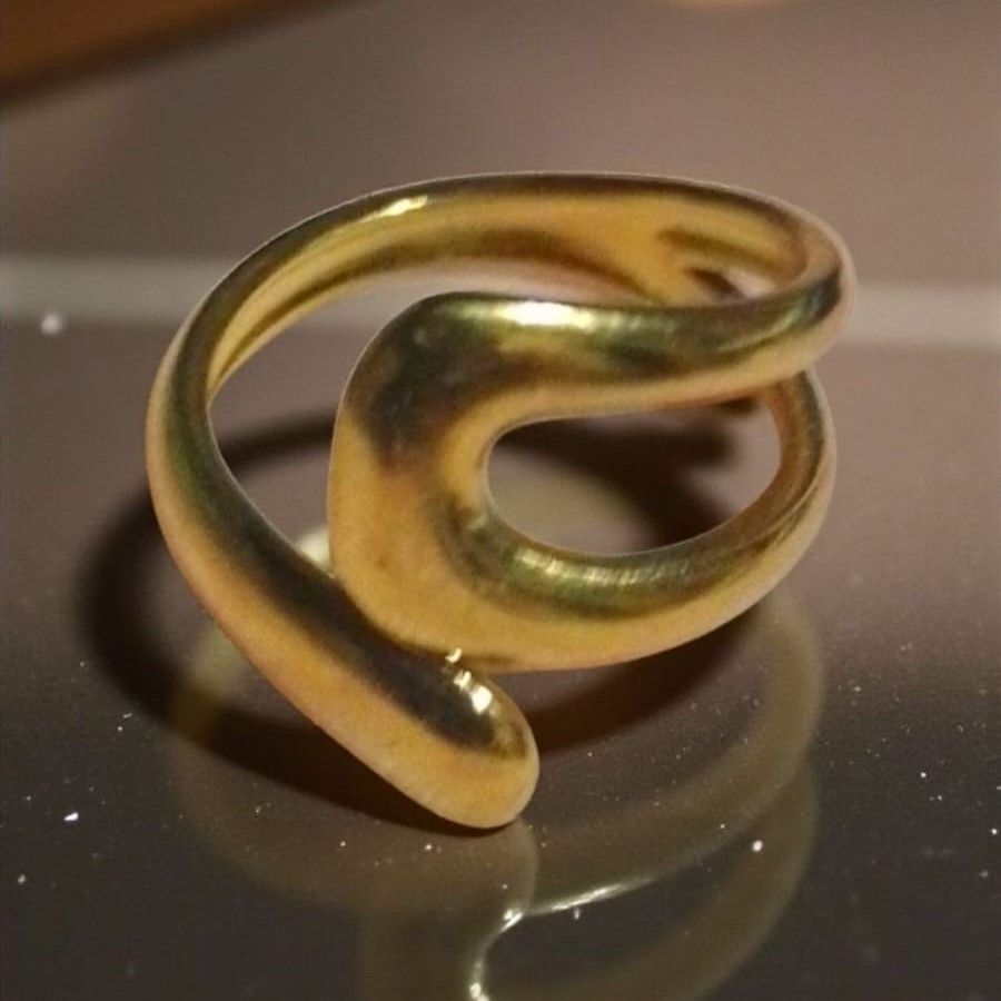 Anillo Acero Dorado OAN37