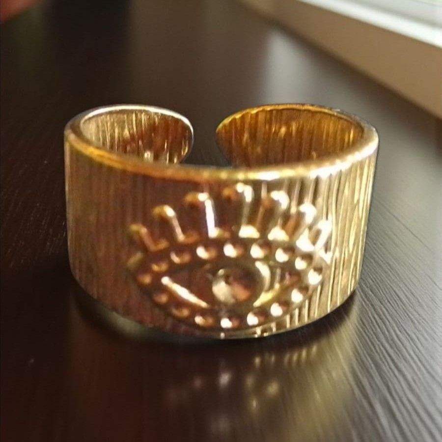 Anillo Acero Dorado OAN49