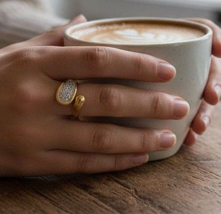 Anillo Acero Dorado OAN82