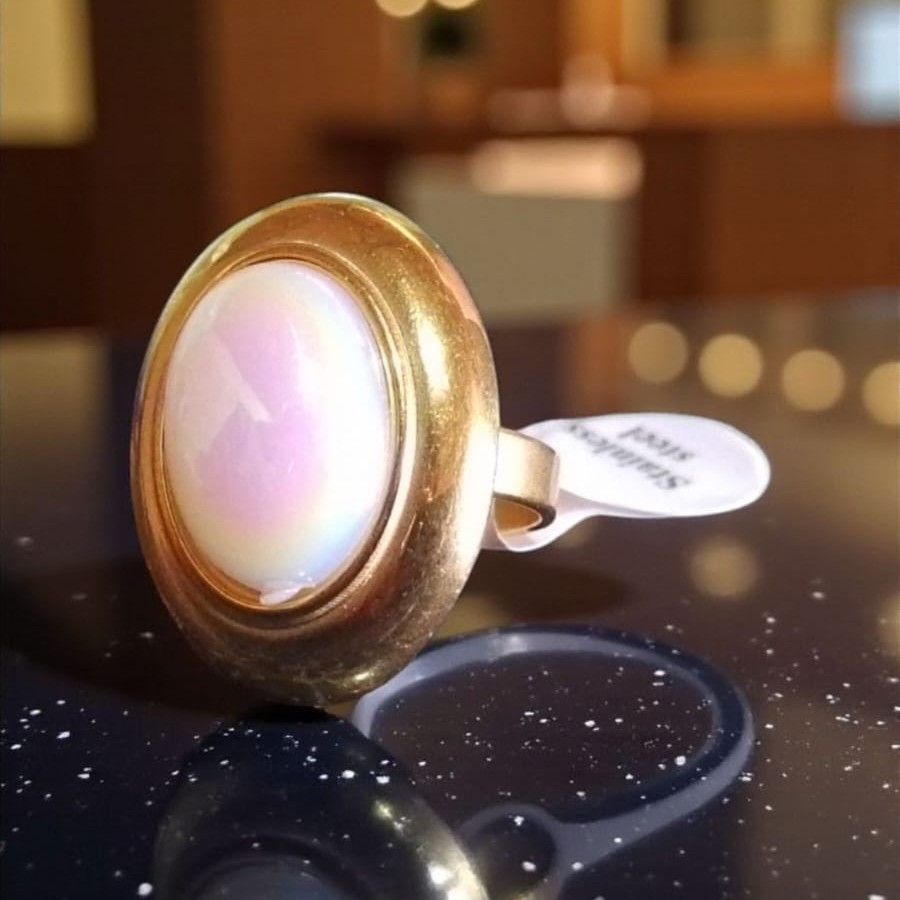 Anillo Acero Dorado OAN88