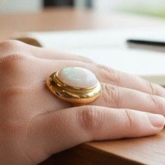 Anillo Acero Dorado OAN88