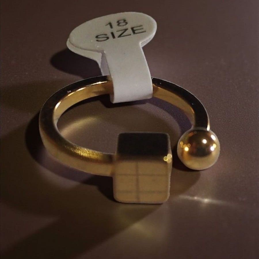 Anillo Acero Dorado RAM09