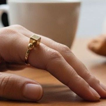 Anillo Acero Dorado RAM09