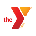 The ymca logo is a red arrow with an orange triangle.