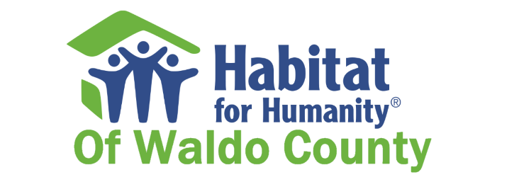 A logo for habitat for humanity of waldo county