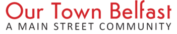 A logo for our town belfast a main street community