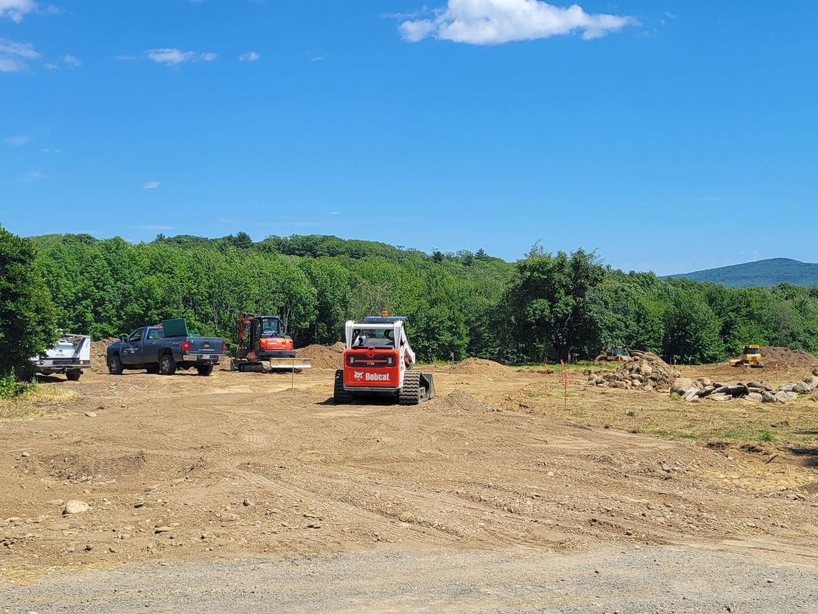 Whitecap Builders completed rough grading and site development for a project in Liberty, Maine.