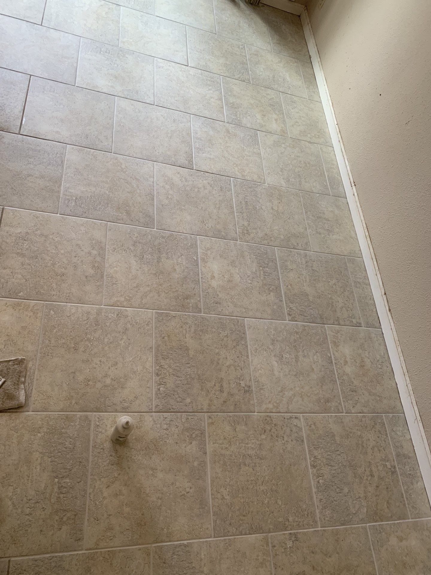 A close up of a tiled floor in a room