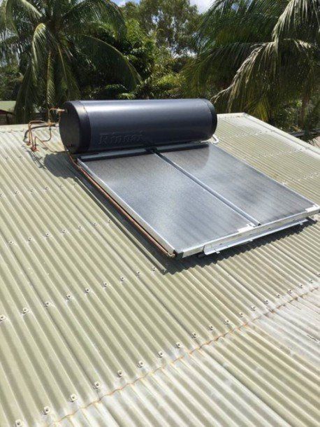 Solar hot water system on roof - Darwin, NT