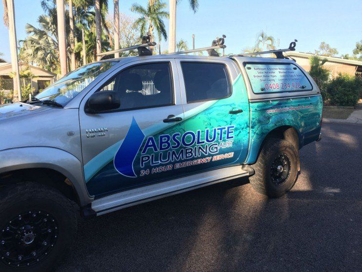 Branded work Ute for Absolute Plumbing Australia in Darwin
