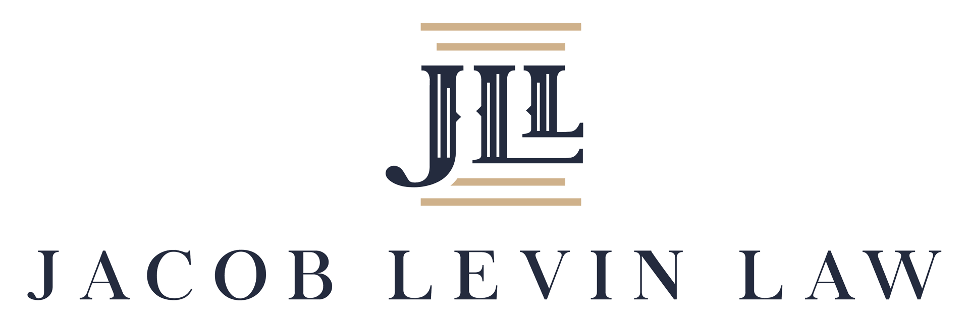 The logo for jacob levin law is shown on a white background.