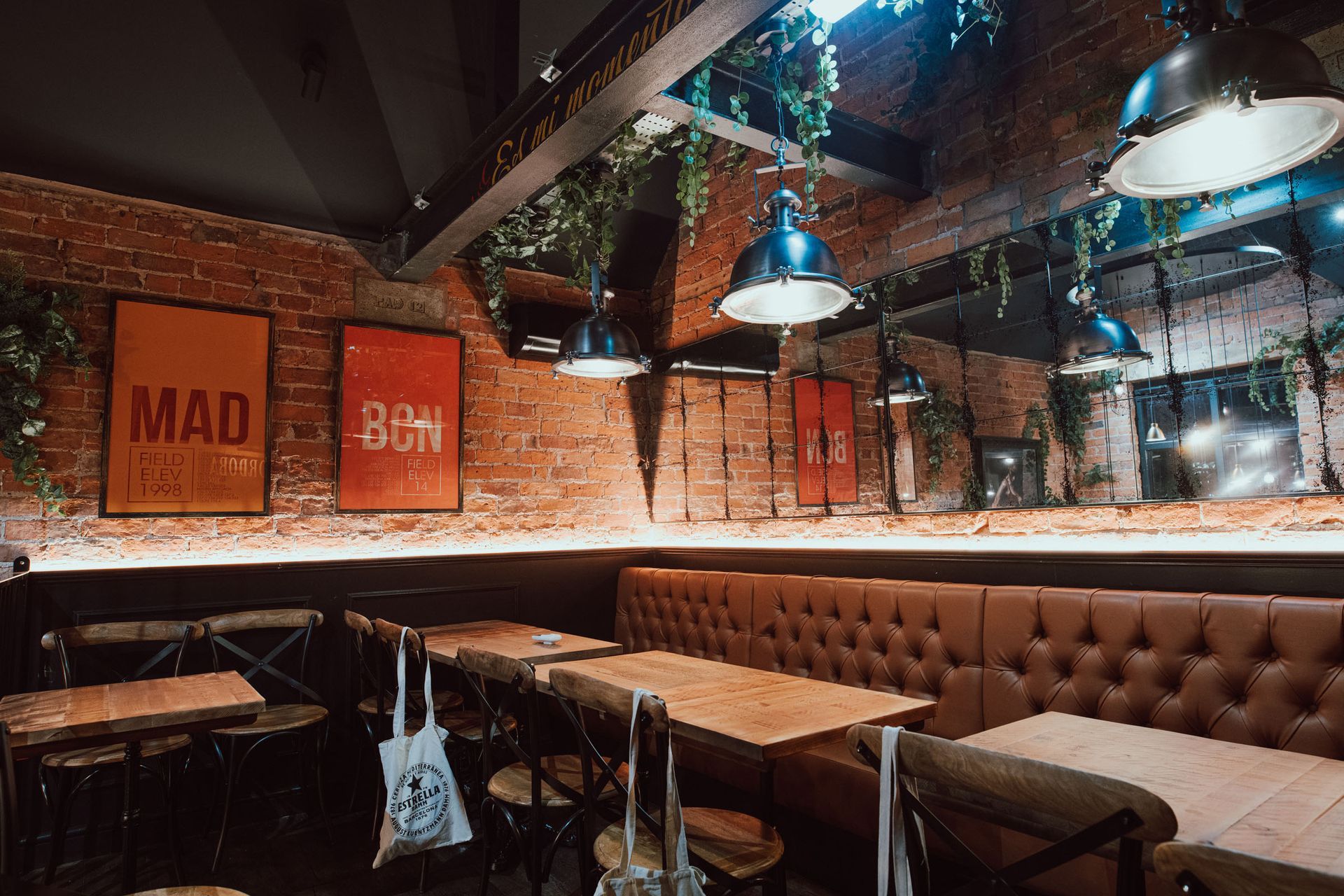 Private dining on the mezzanine at Dos Hermanos Tapas & Bar