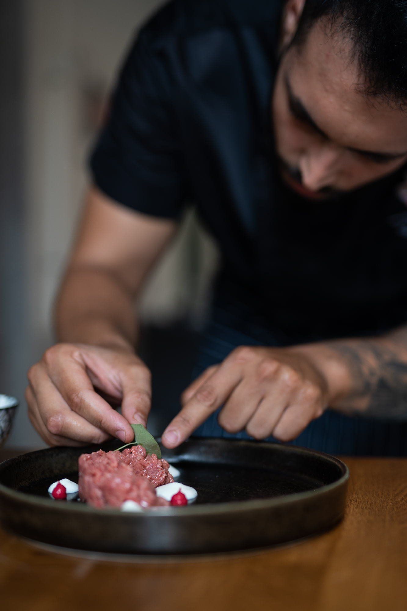 chef creazione antipasto ristorante Portivene