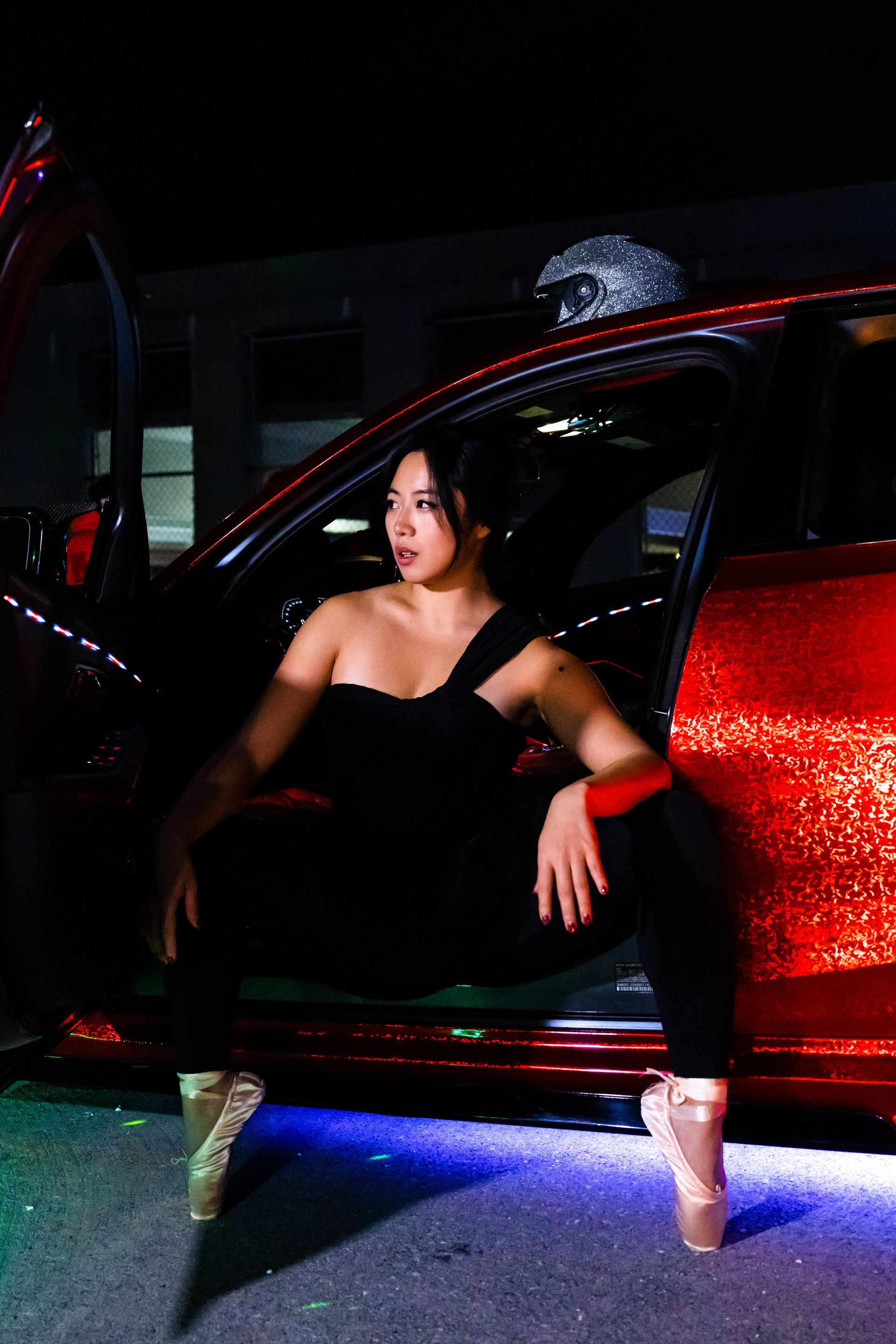 Avant-garde editorial exploring tension between mechanical power and classical movement