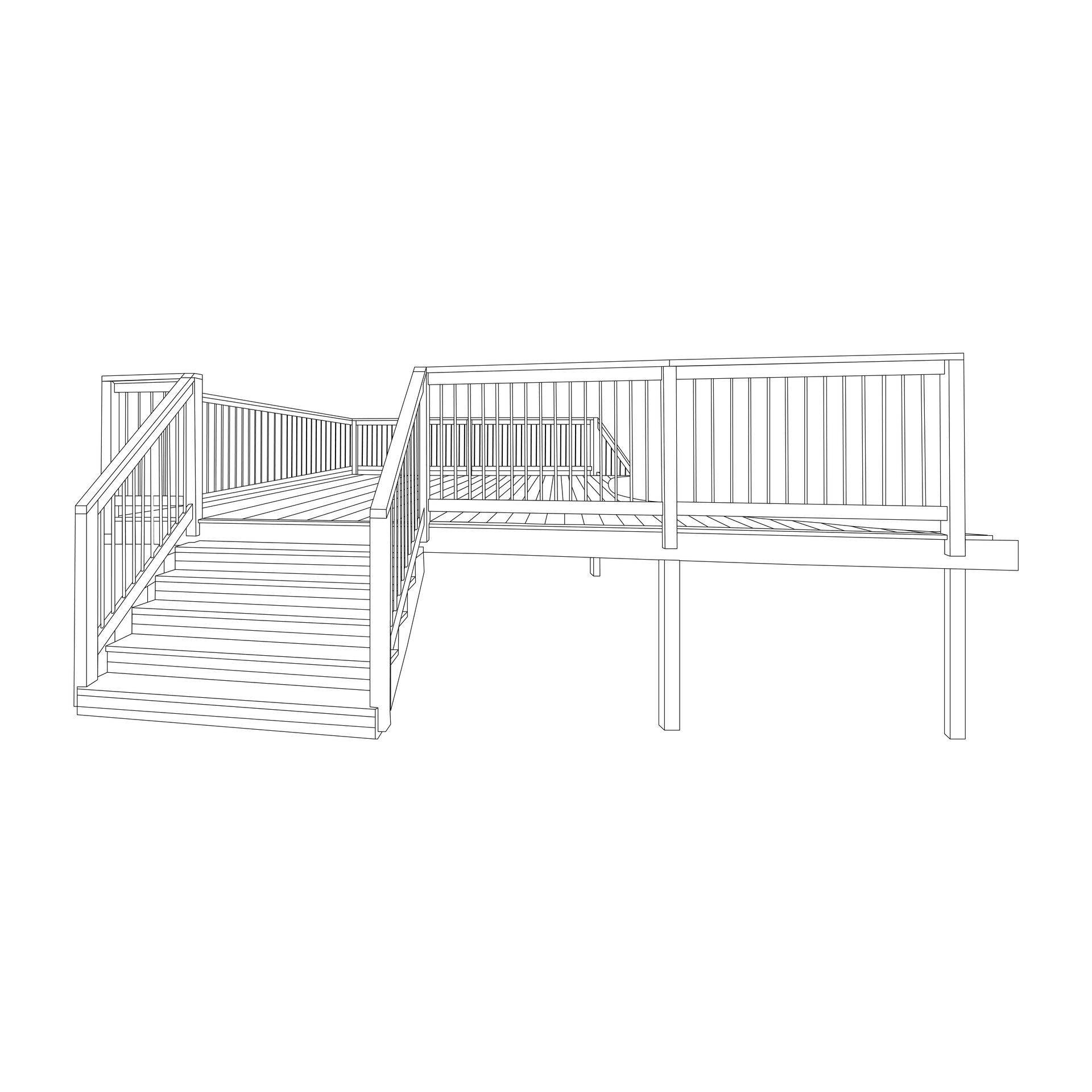 OASIS - Patio pour avoir accès à la piscine hors-terre