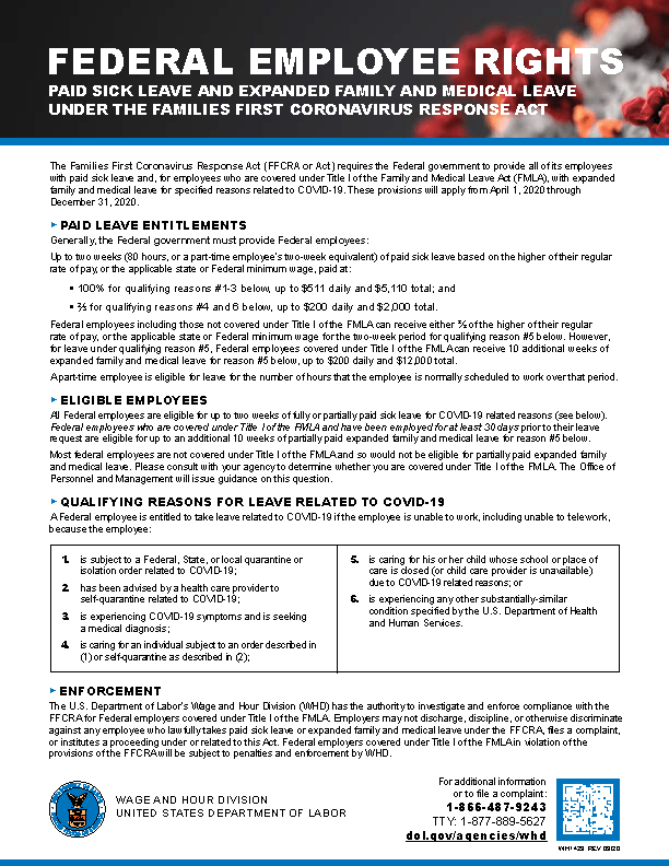It is a flyer about federal employee rights.