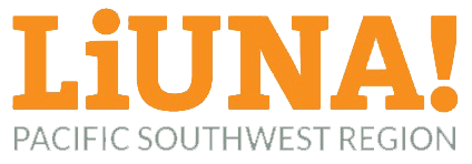 The logo for luna pacific southwest region is orange and white
